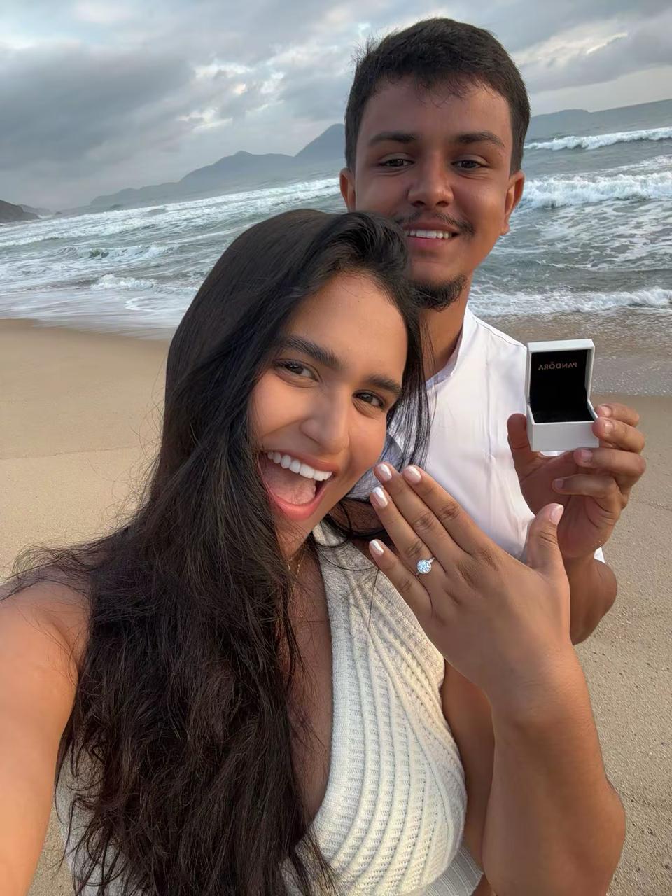 Pedido de casamento na praia